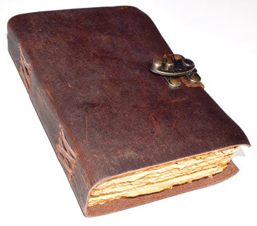 Aged Looking Paper leather w/ latch Leather Journal image 0