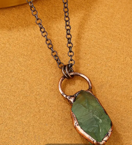 Natural Stone Geometric Copper Ring image 4