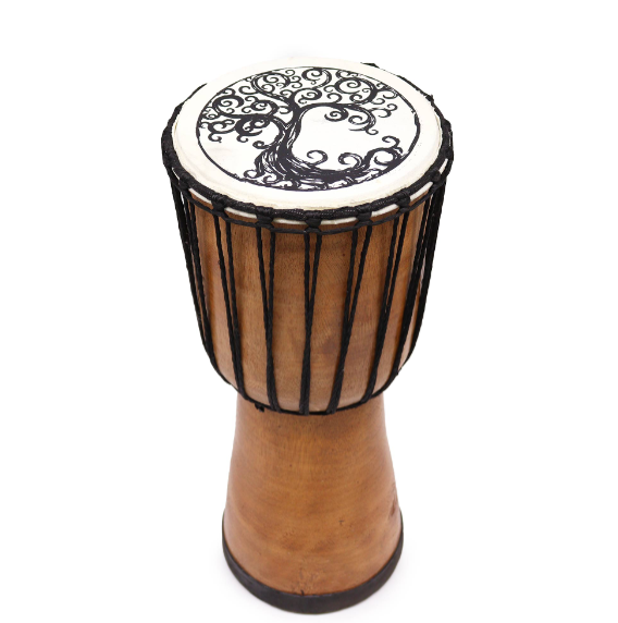 Wide Top Djembe Drum - Tree of Life 40cm image 2