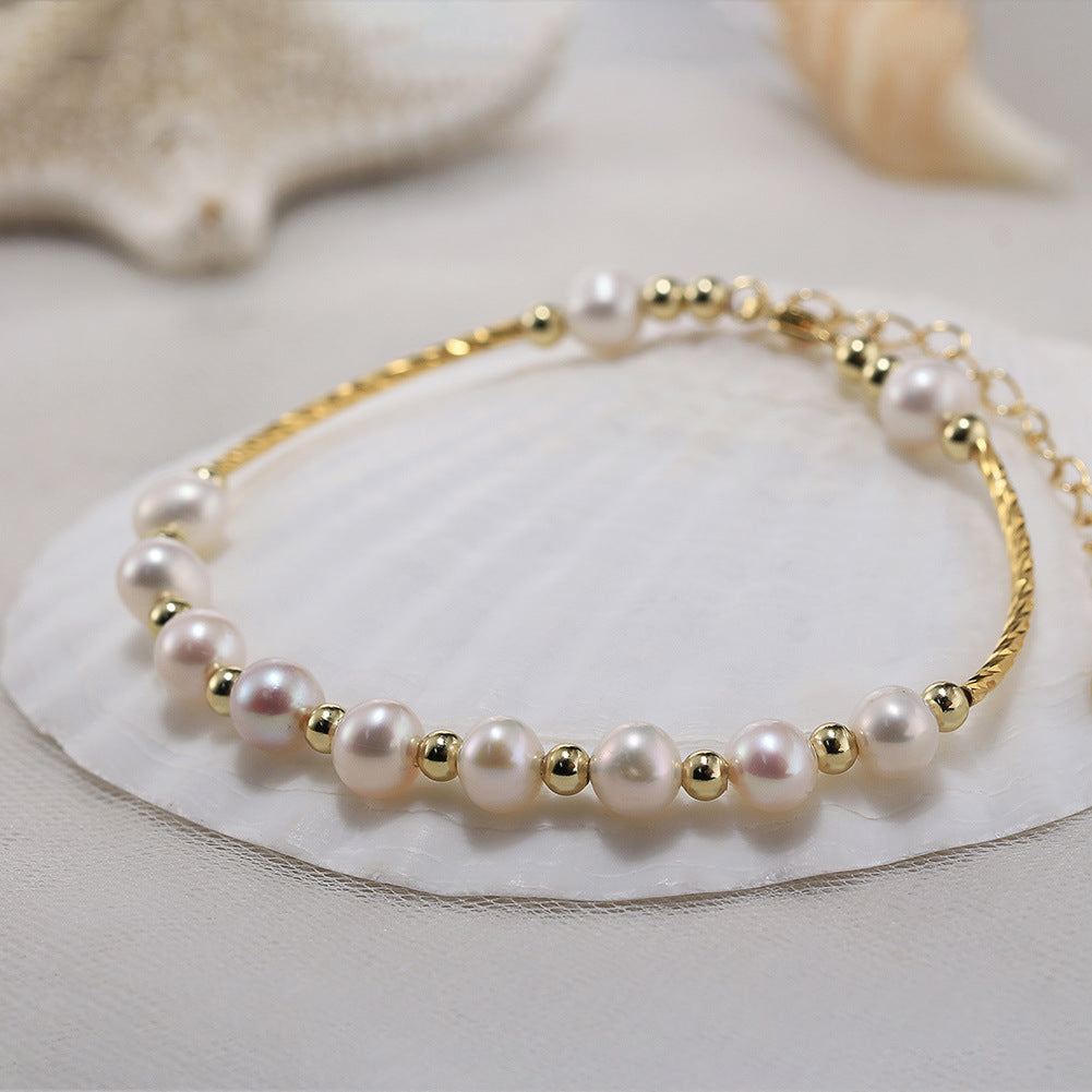 Freshwater Pearl Bracelets Simple Style -B 925 image 0