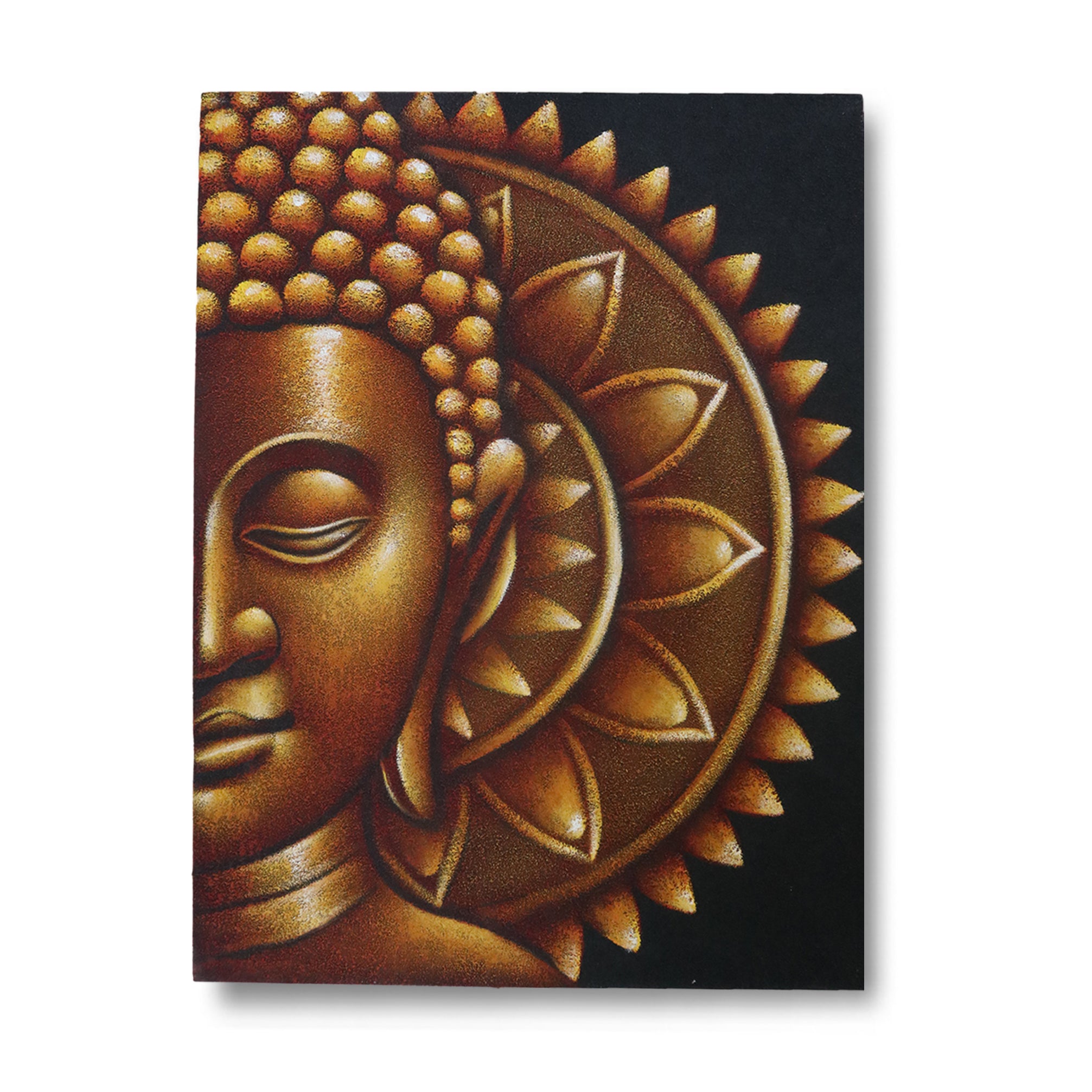 Gold Half Buddha Mandala 60x80cm image 0