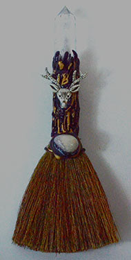 7 1/2" Deer W Crystal Broom image 0