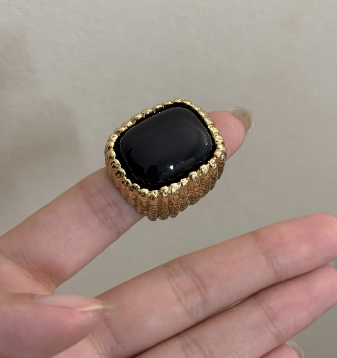 Arylic Allow Copper Open Ring (black1) image 2