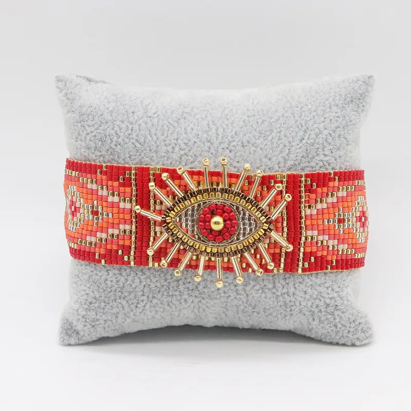 Bohemian Evil Eye Third Eye Cotton Drawstring Bracelet image 4