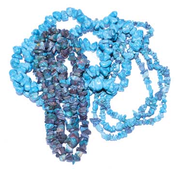 (11) Turquoise Chip Necklace 32" image 0