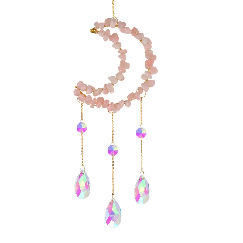 Casual Elegant Moon Crystal Suncatcher Wind Chime Wall Art image 8