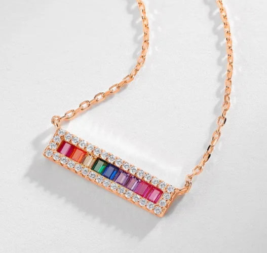925 Sterling Silver Geometric Pendant Necklace image 0