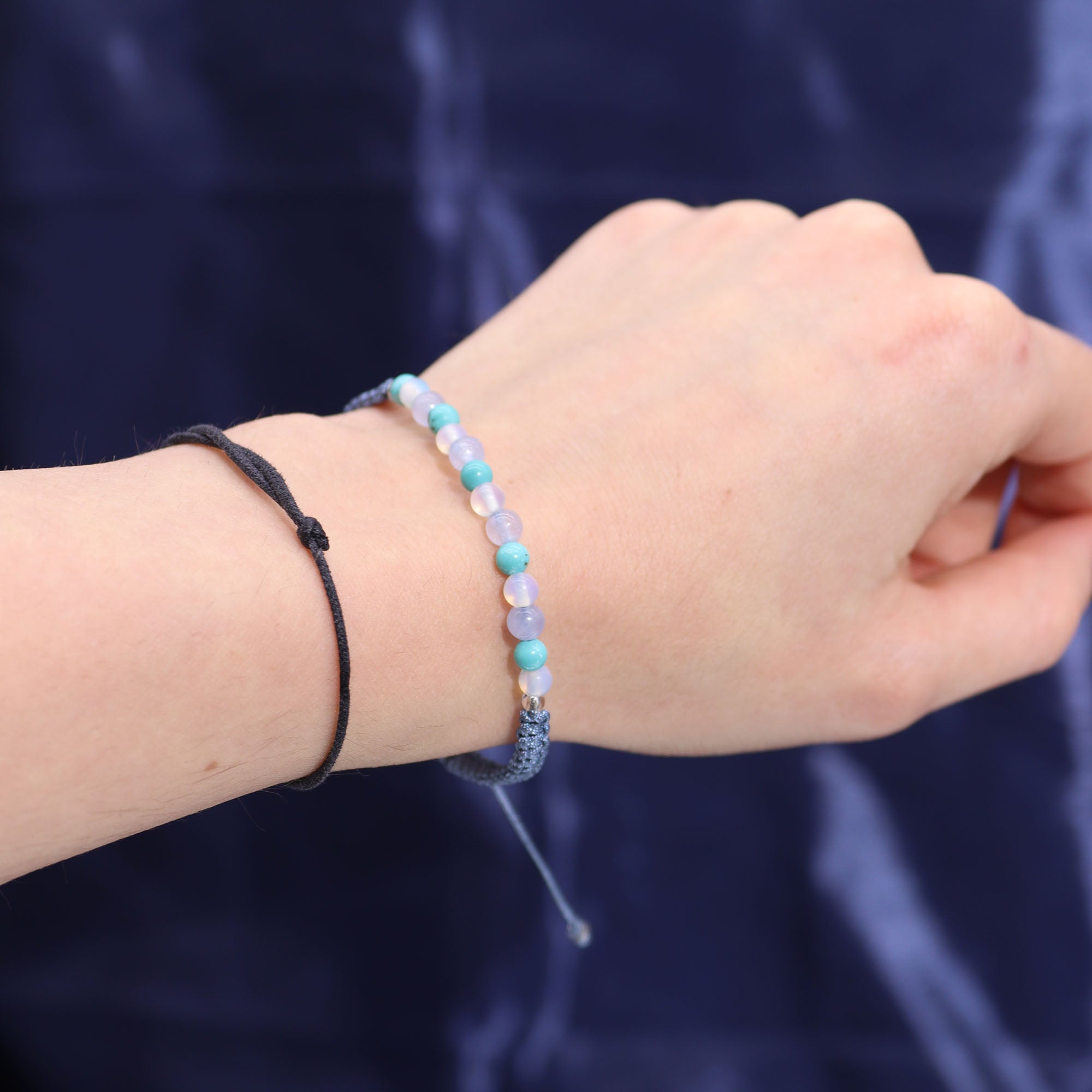 Zodiac Crystal Candle with Gemstone Bracelet - Pisces image 2