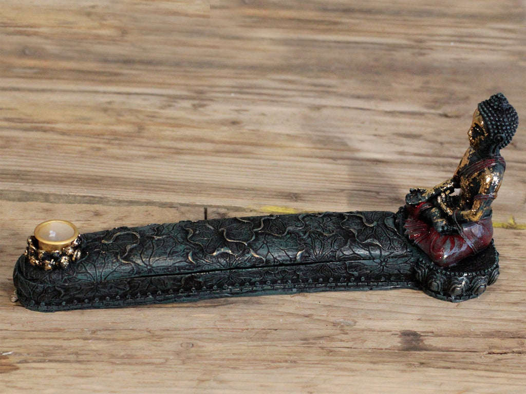 Antique Buddha - Incense Burner & Box image 1