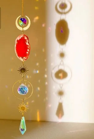 Simple Style Water Droplets Agate Suncatcher Wind Chime Wall Art image 3
