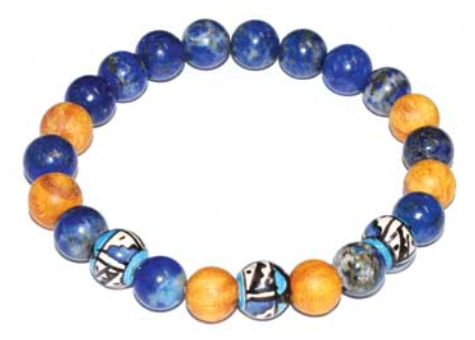 Palo Santo Lapis Bracelet 8mm image 0