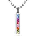 Sterling Silver Pendant with Cubic Zirconia 8 color image 0