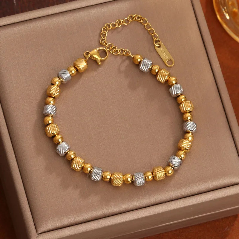 Casual Titanium Steel 18k Plated Gold Bracelet image 1