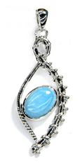 Larimar Pendant Sterling Silver image 0