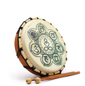 Shamanic Drum with Two Sticks - 30cm Hamsa image 0