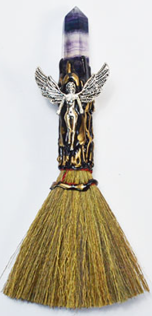 7 1/2" Angel W Crystal broom image 0