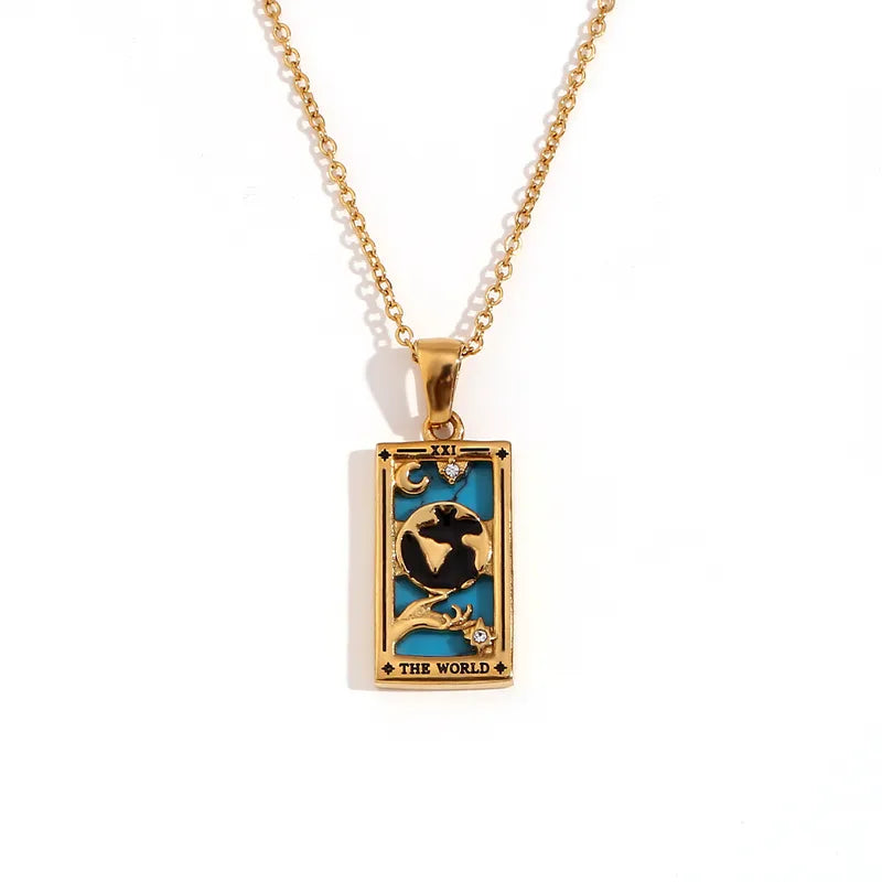 Tarot Pendants Necklace 18k Gold Plated Stainless Steel image 9