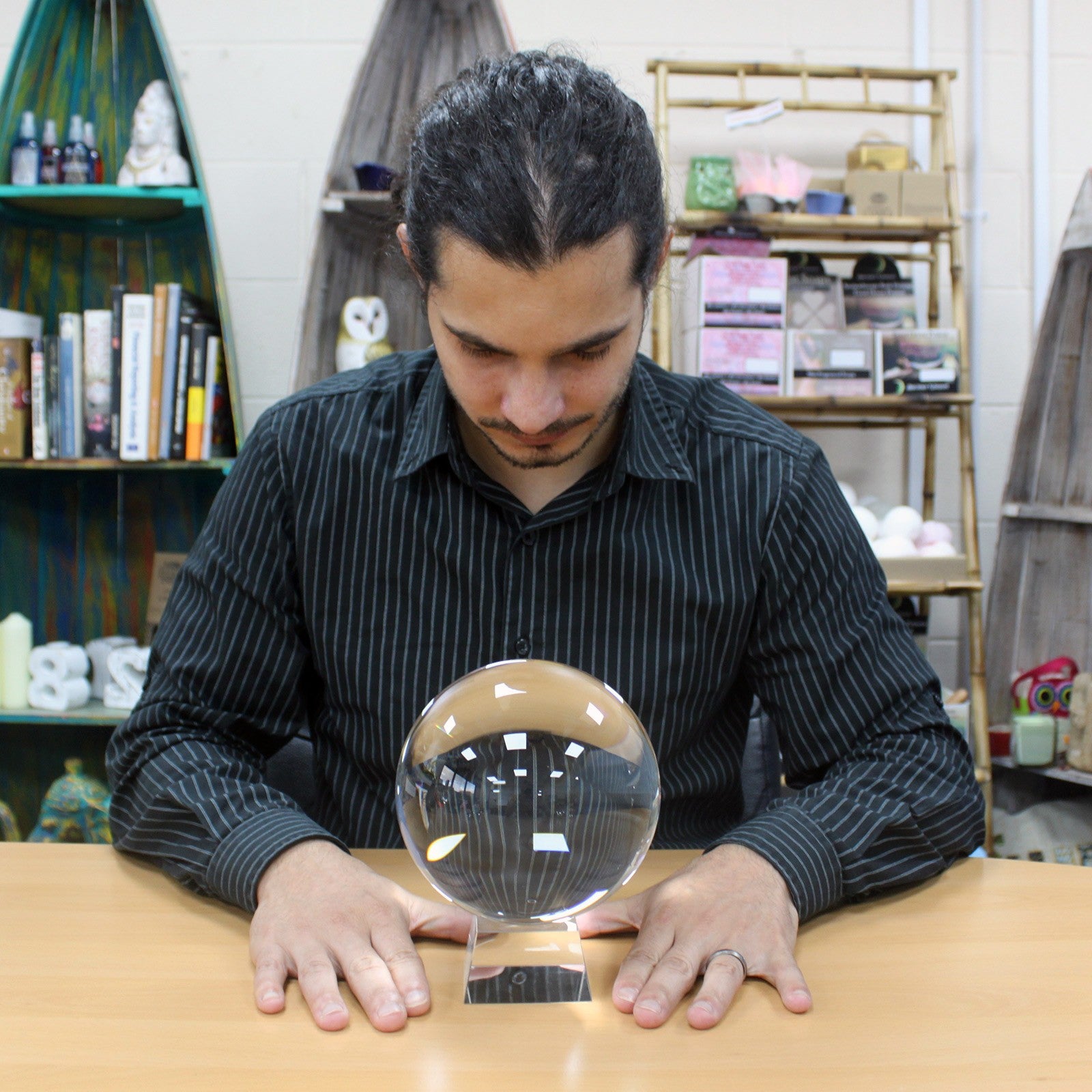 Crystal Ball 8" on Crystal Stand image 2