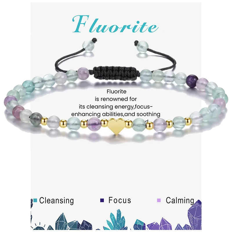 Fluorite Adjustable Bracelet 4mm image 0