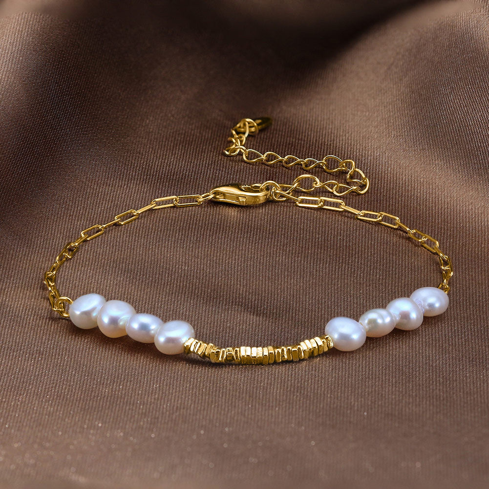 Freshwater Pearl Bracelets Simple Style 925 image 2