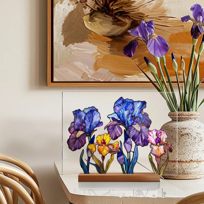 Elegant Style Flower Acrylic Wood Stand image 2
