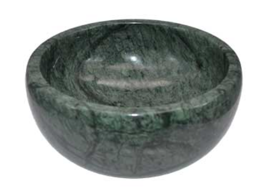 Marble Scrying Bowl or Smudge Green Bowl 4" image 0
