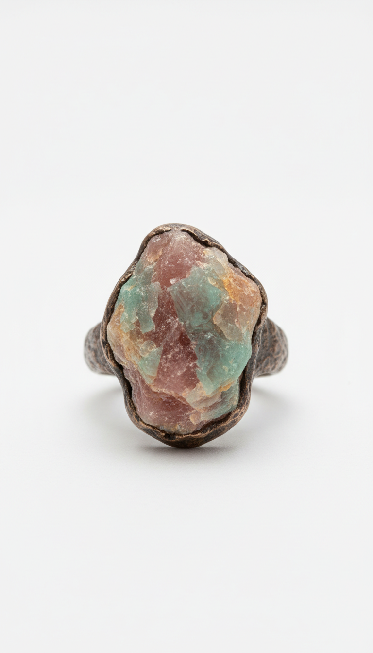 Raw Moldavite Cosmic Ring