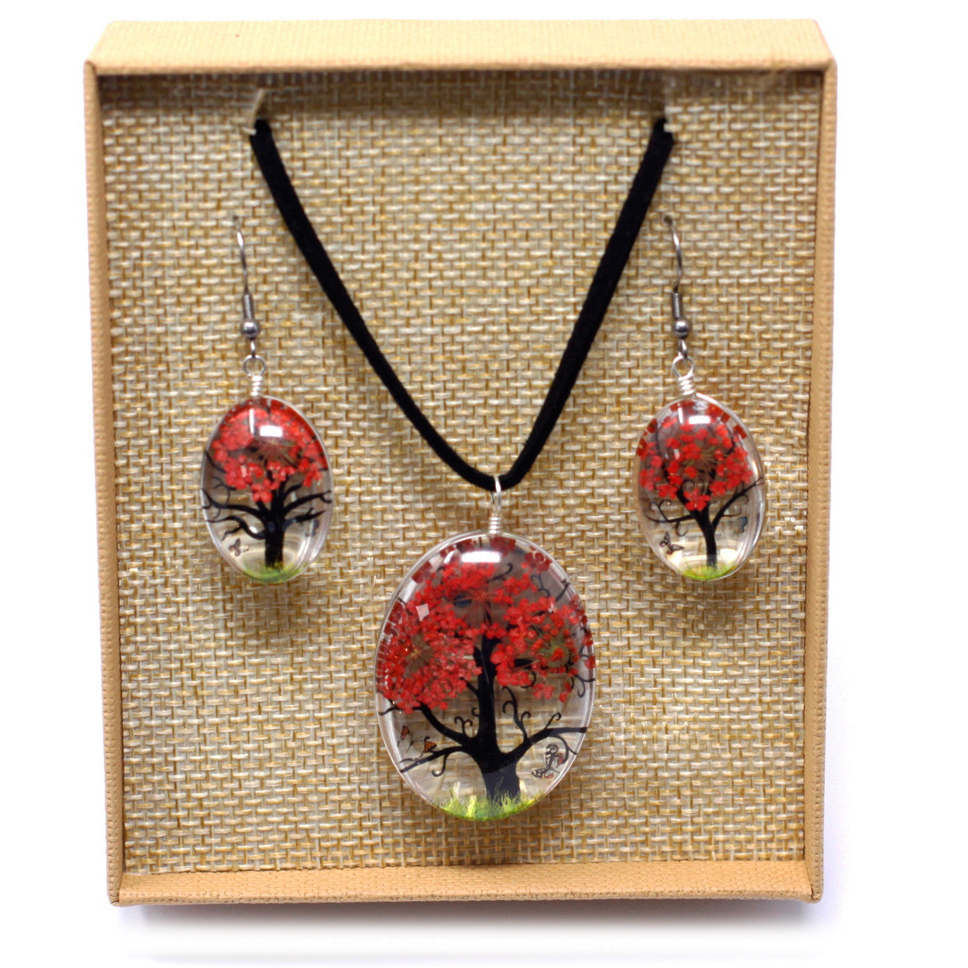 Pressed Flowers - Tree of Life set - Coral image 0