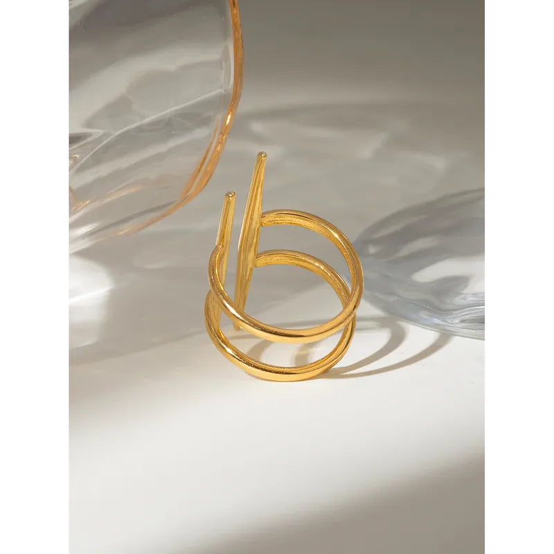 Jewelry Classic Style Parallel Double-Layer Lines 304 Stainless Ste image 4