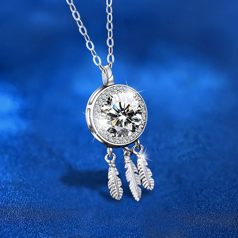 Dream Catcher 925 Sterling Silver Moissanite GRA Inlay image 0