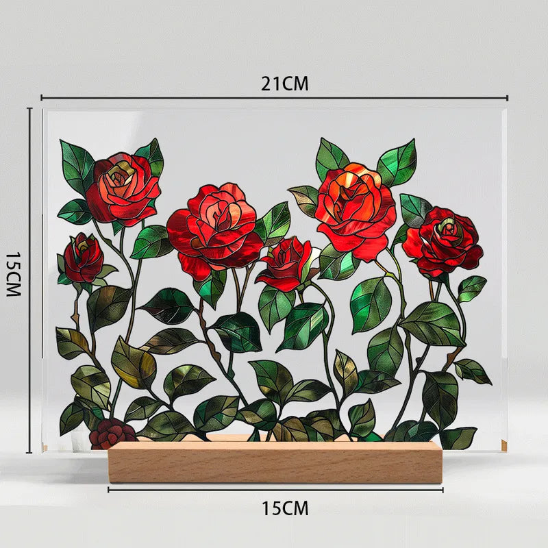 Elegant Style Flower Acrylic Wood Stand image 10