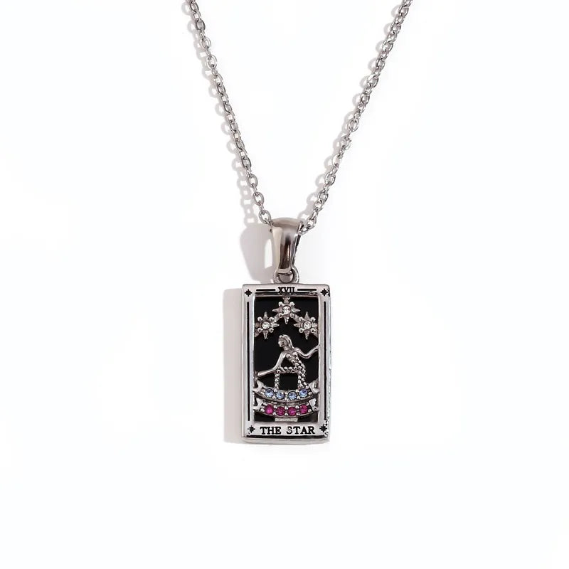 Tarot Pendants Necklace 18k Gold Plated Stainless Steel image 13