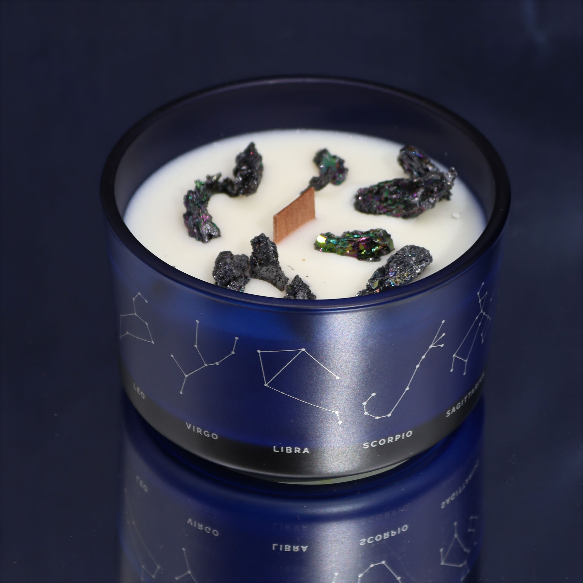 Zodiac Crystal Candle with Gemstone Bracelet - Pisces image 3