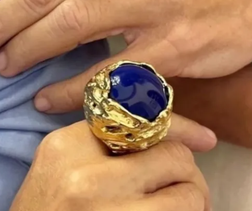 Arylic Allow Copper Open Ring (blue) image 2