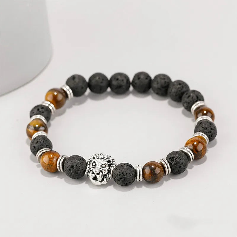 Tiger Eye Lion Natural Stone Beaded Bracelets image 3