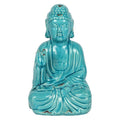 Thai Buddha Sitting Blue Crackled Glaze Large image 0
