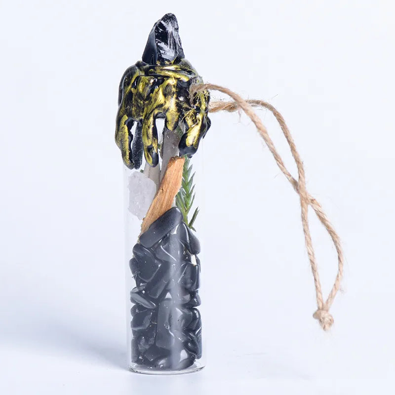 Crystal Jar Pendant Spell Jar Ornament image 5