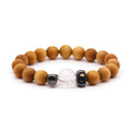 Palo Santo Crown Chakra Bangle w/Clear Quartz image 0