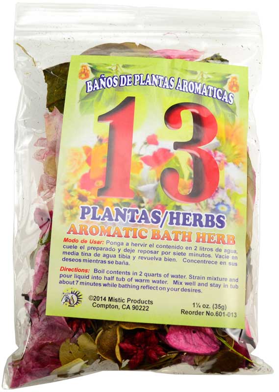 13 Herbs (13 Plantas) Aromatic Bath Herb 1 1/4oz image 0