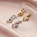 14K Gold Plated 925 Sterling Silver 925 Sterling Silver Earrings Irregular Solid image 0