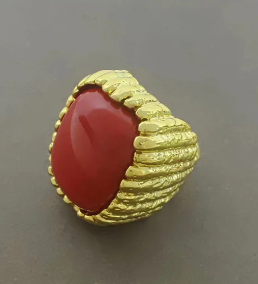 Arylic Allow Copper Open Ring (red2) image 1