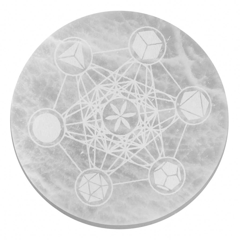 Large Charging Plate 18cm - Sacred Geometry image 1