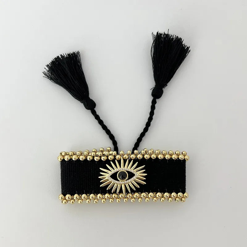 Evil Eye Third Eye Cotton Drawstring Bracelet image 3