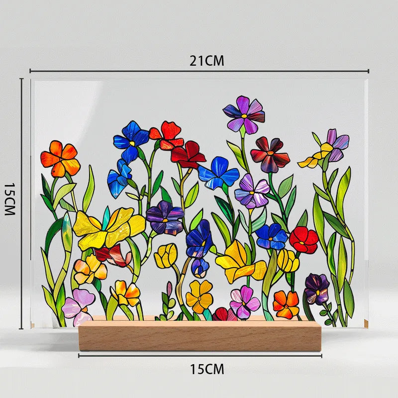 Elegant Style Flower Acrylic Wood Stand image 9