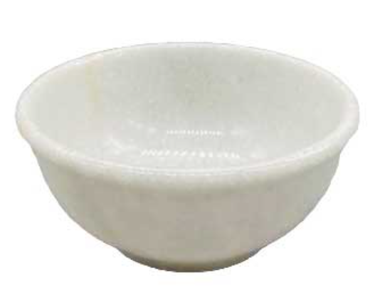 White Marble Bowl 4" image 0