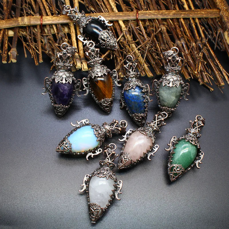 Natural Stone Geometric Pendant Jewelry Accessories image 11