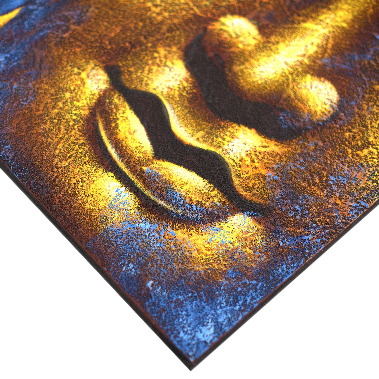 Buddha Painting - Gold Face & Lotus Flower 80x60 image 1
