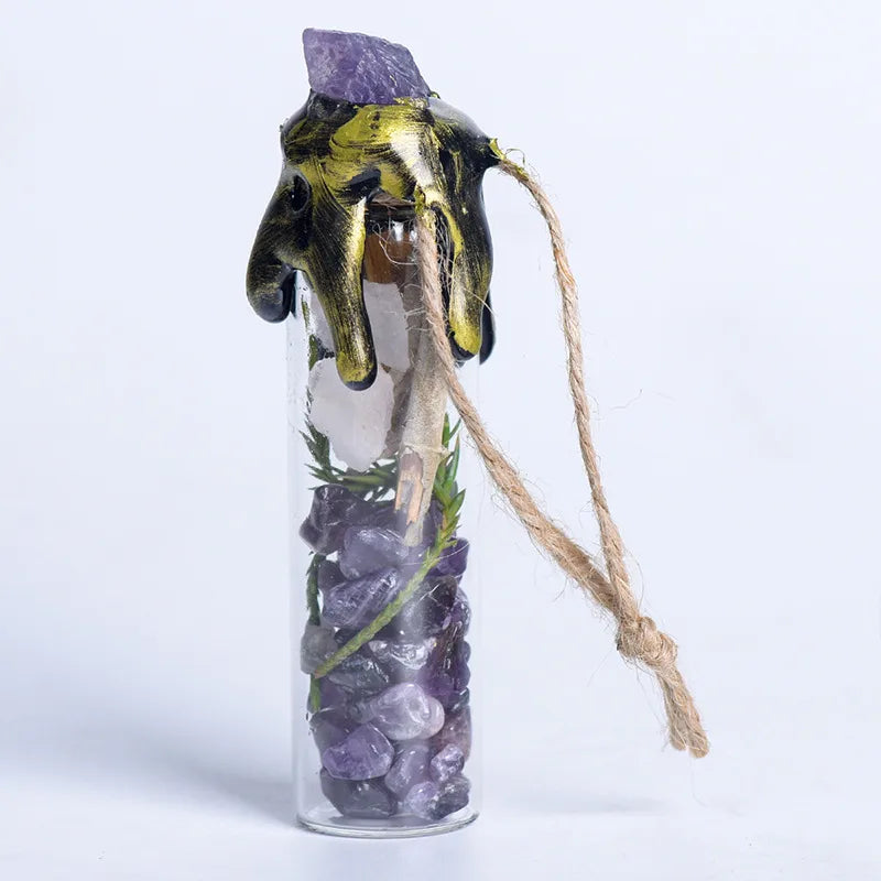 Crystal Jar Pendant Spell Jar Ornament image 7