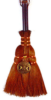 9 1/2" Celtic Triple Goddess Broom image 0