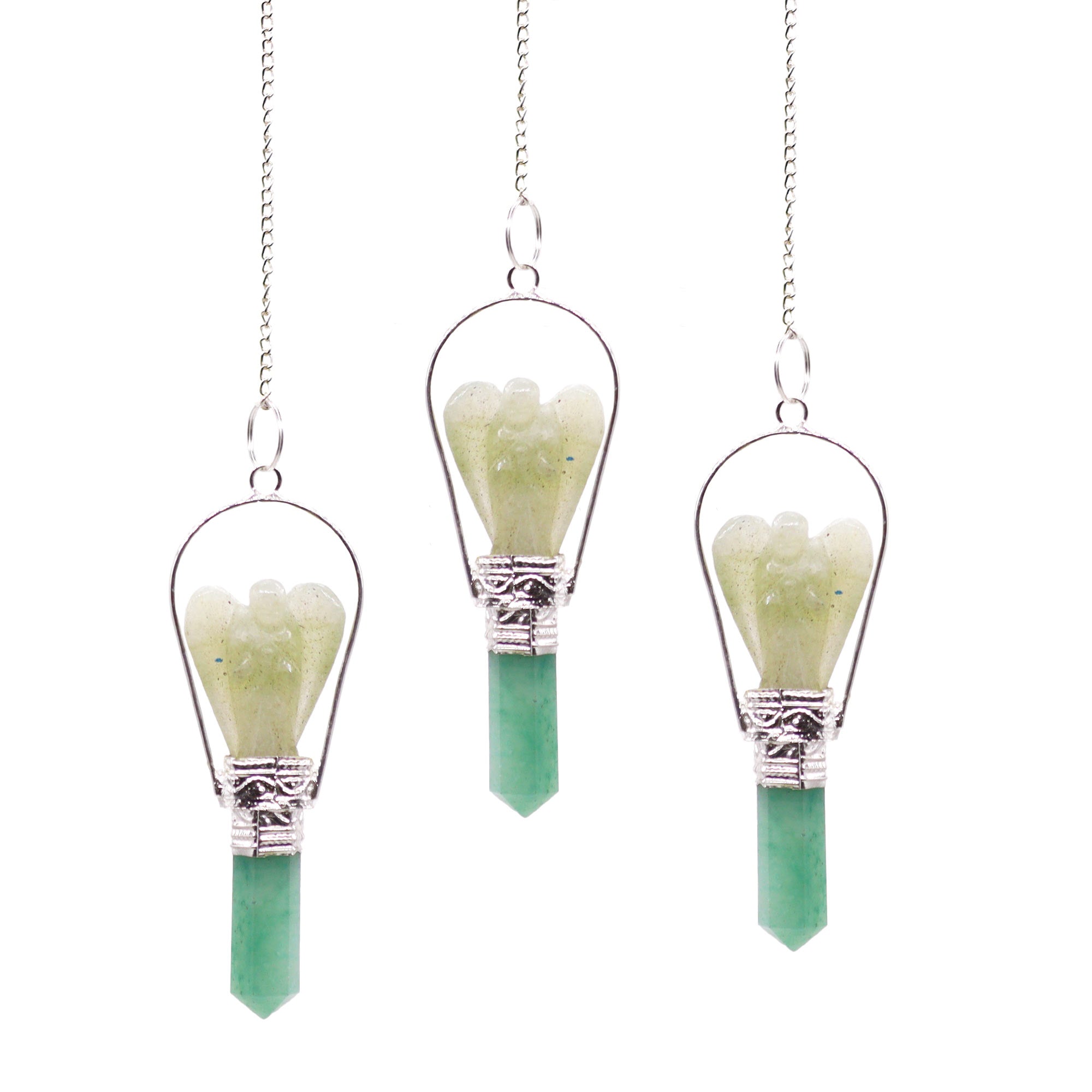 Angel Pendulum 1 Piece with Ring- Green Aventurine image 0